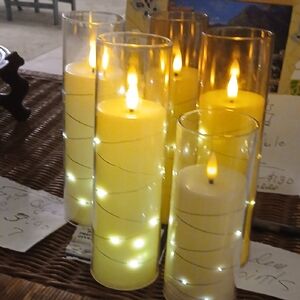 5 Great Ambience Yellow LED Flameless Candles